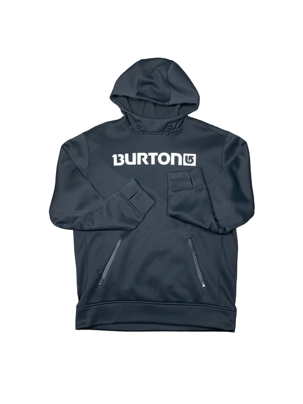 Burton Men’s Crown Bonded Pullover Dryride Thermax Fleece Black Hoodie Large